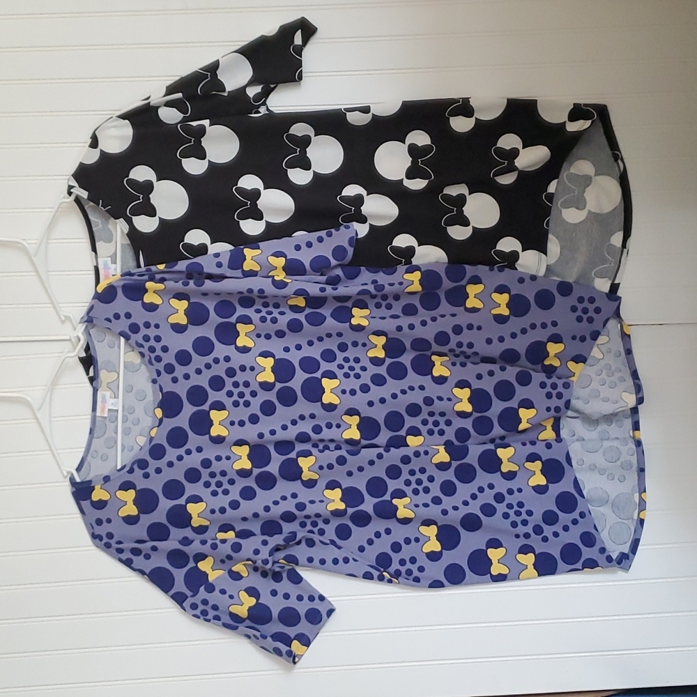 2 Like New Lula Roe XL Irma Disney tunics
